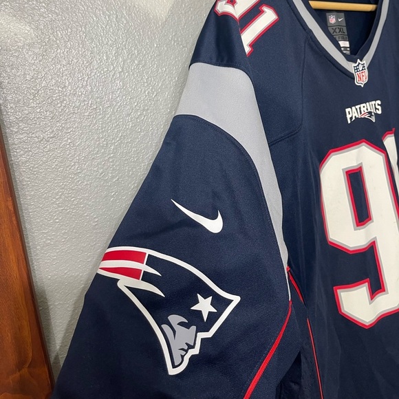 Nike On Field JAMIE COLLINS #91 New England Patriots Football Jersey - Size XXL - Picture 5 of 7